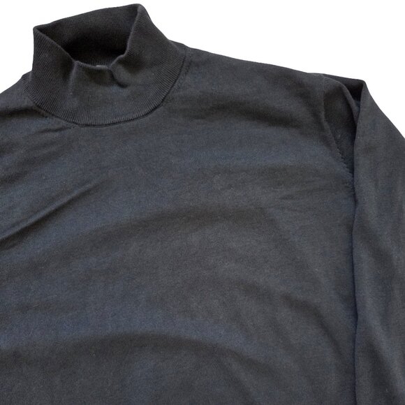 Paul Fredrick Men’s Black Lightweight Turtleneck Sweater 3XL 100% Supima Cotton - Picture 3 of 8
